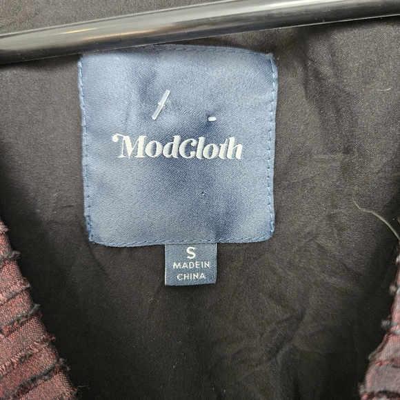 Modcloth Sz Small Your Time To Shine Metallic Elegant Burgundy Maxi Flowy Dress - Picture 4 of 14